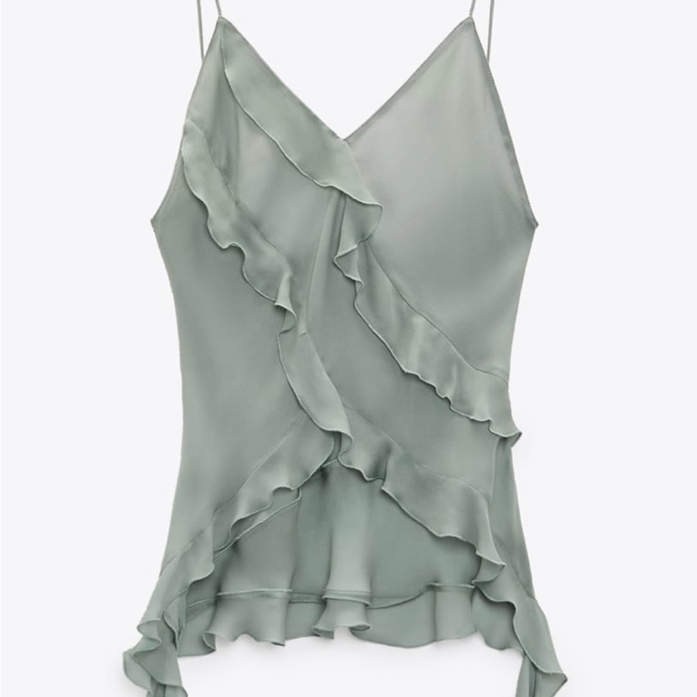 SOLD NWT Zara Semi Sheer Tank Blouse. SOLD OUT @ Zara, spring 2023